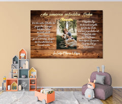 Personalisierte Leinwand "Geliebter Sohn"