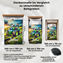 Kuscheldecke personalisiert "Traktor1"