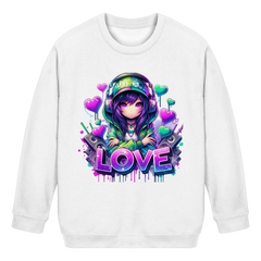 Hip Hop Anime Girl - Kids Basic Sweatshirt