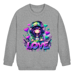 Hip Hop Anime Girl - Kids Basic Sweatshirt