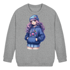 Anime Girl - Kids Basic Sweatshirt