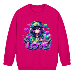 Hip Hop Anime Girl - Kids Basic Sweatshirt