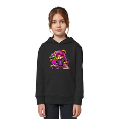 Hip Hop Teddy Girl - Kids Organic Hoodie