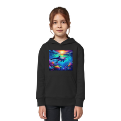 Colorful Dolphin - Kids Organic Hoodie