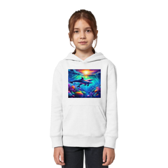 Colorful Dolphin - Kids Organic Hoodie
