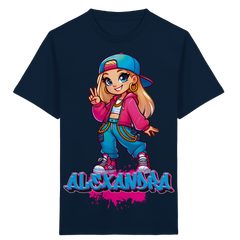 Hip Hop Girl mit Name personalisiert - Kids Organic Shirt