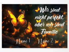 Personalisierte Leinwand "Nicht perfekt, aber Familie"