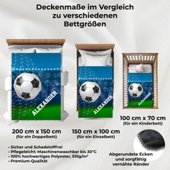 Kuscheldecke personalisiert "Fußball"