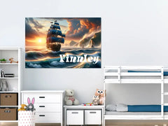 Personalisierte Leinwand "Piratenschiff"