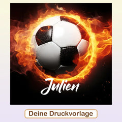 Personalisiertes Kissen - "Ich brenne für Fußball"