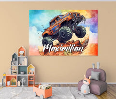 Personalisierte Leinwand "Monstertruck"