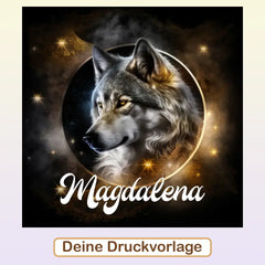 Personalisiertes Kissen - "Wolf Portrait"