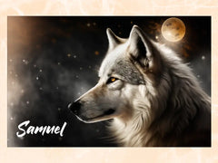Personalisierte Trinkflasche "Wolf 2"