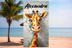 Personalisiertes Strandtuch "Giraffe1"