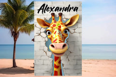 Personalisiertes Strandtuch "Giraffe1"