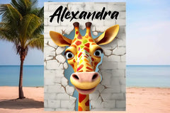 Personalisiertes Strandtuch "Giraffe1"