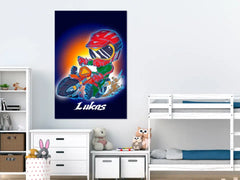 Motocross Chibi - Leinwand personalisierbar