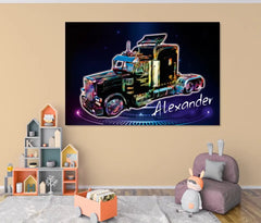 Personalisierte Leinwand "American Truck"