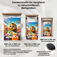 Kuscheldecke personalisiert "Biene"