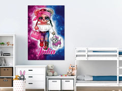 Personalisierte Leinwand "Bear Girl"