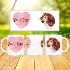 Personalisierte Tasse - "Pferdeliebe"
