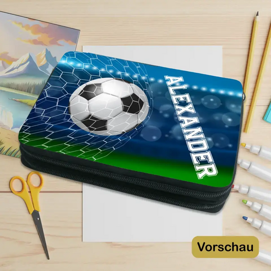 Personalisiertes Federmäppchen "Fußball D4"