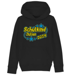 Schulkind Name "Stars blue" - Kids Organic Hoodie