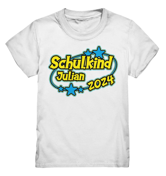 Schulkind Name "Stars blue" - Kids Premium Shirt