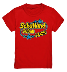 Schulkind Name "Stars blue" - Kids Premium Shirt