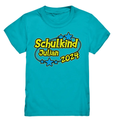 Schulkind Name "Stars blue" - Kids Premium Shirt