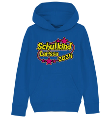 Schulkind Name "Stars pink" - Kids Organic Hoodie