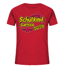 Schulkind Name "Stars pink" - Kids Organic Shirt