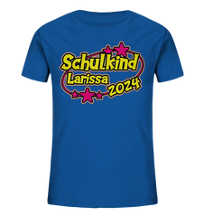 Schulkind Name "Stars pink" - Kids Organic Shirt