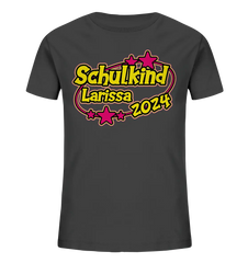 Schulkind Name "Stars pink" - Kids Organic Shirt