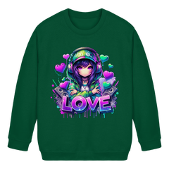 Hip Hop Anime Girl  - Kids Basic Sweatshirt