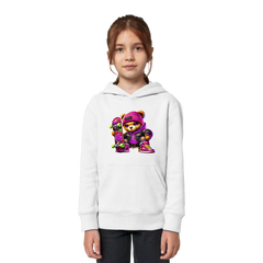 Hip Hop Teddy Girl - Kids Organic Hoodie