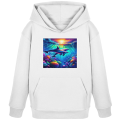 Colorful Dolphin - Kids Organic Hoodie