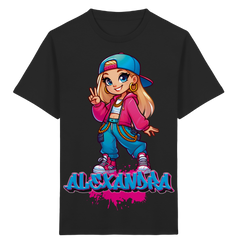Hip Hop Girl mit Name personalisiert - Kids Organic Shirt